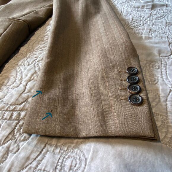 PRADA Classic Wool Blazer, Made in Italy, Brown, 3 Button, Sz 52R EU/ 42R US - Picture 7 of 16